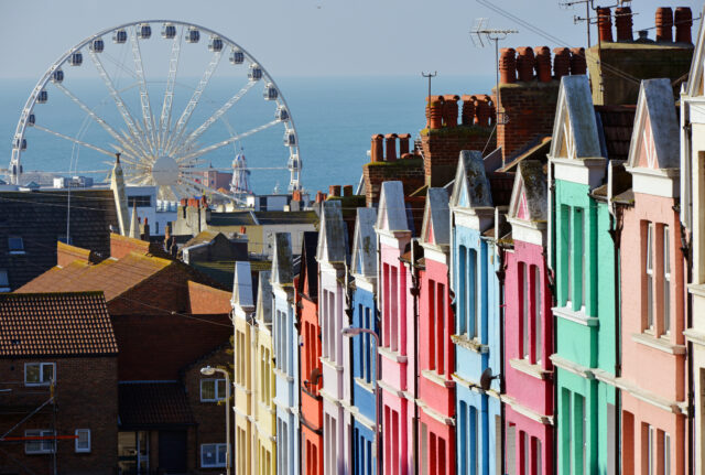 Colourful houses in Brighton